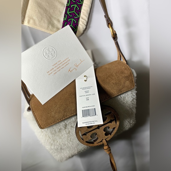 NWT Tory Burch Miller Shearling Crossbody w/ Dust Bag - Picture 6 of 8